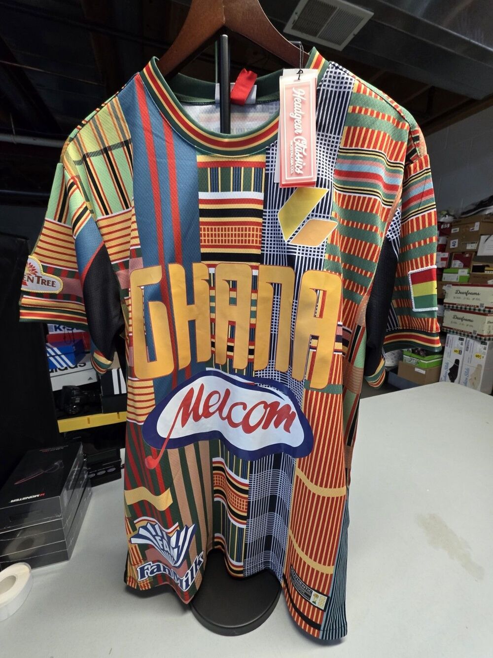Ghana International Team Youth M Headgear Classics 1990 World Cup Soccer Jersey